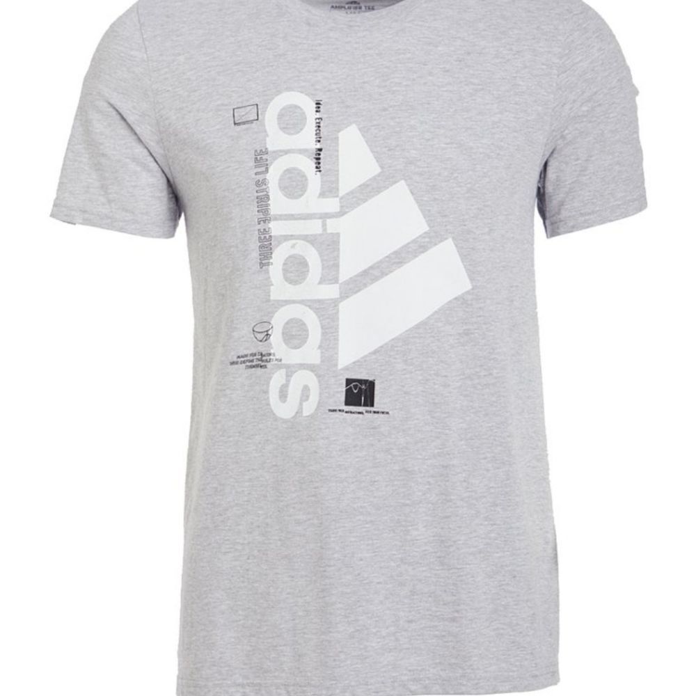 Adidas mid gray heather Amp crewneck tee